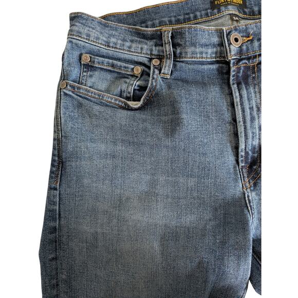 Flint & Tinder Jeans Men 34 (33x32)* Slim Tapered Medium Wash Stretch Denim - Picture 4 of 16
